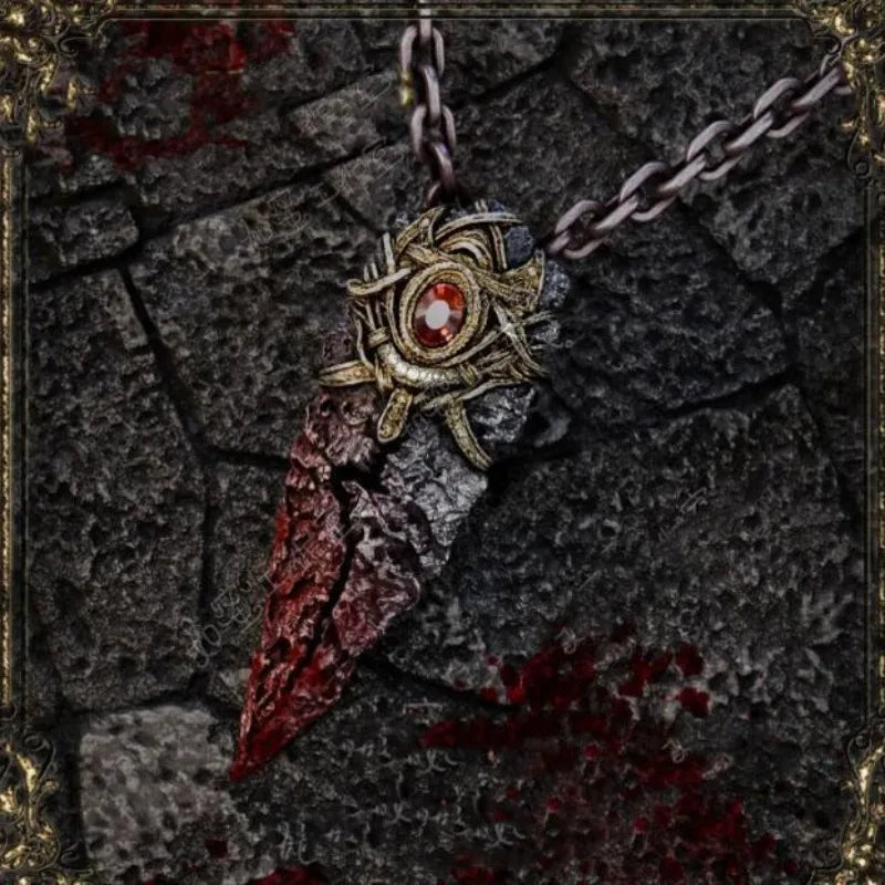 Unisex Beast Claw Talisman Necklace Gothic Pendant with Chain for Gamers