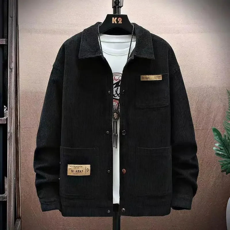 Oversize Coat Men's Single Breasted Striped Blazer Plus Big Size Premium Quality