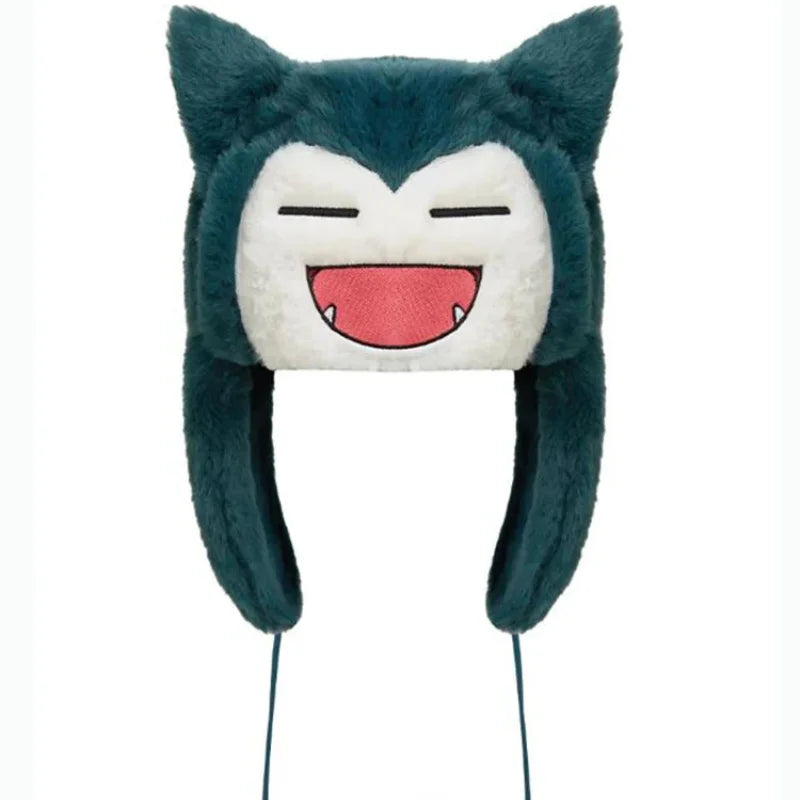 Pokemon Gengar Plush Ski Windbreak Hats Cartoon Warm Cosplay Cap Outdoors Caps