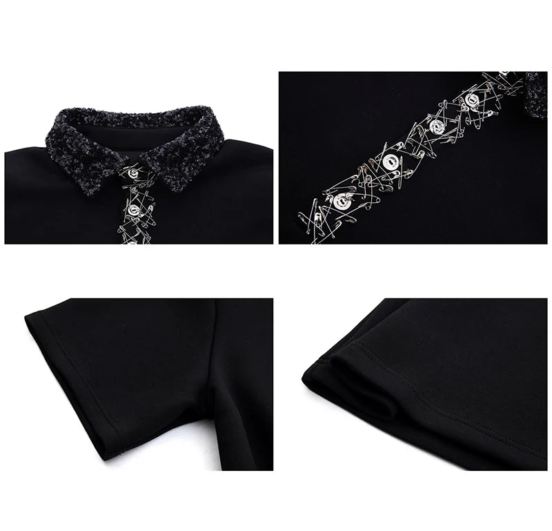 Men's Original Personalized Decorate Neck Shoulder Pad Short Sleeve Tops