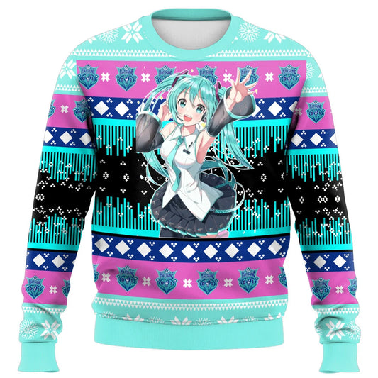 Hatsune Miku Christmas Ugly Sweater Men's 3D Print Oversized Pullover