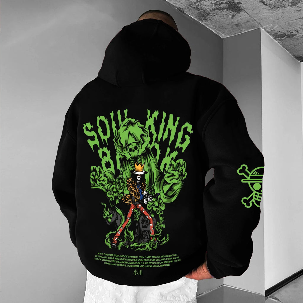 ONE PIECE Ace Nami Chopper Brook Hoodie Loose Unisex Animation Pure Cotton Sweater