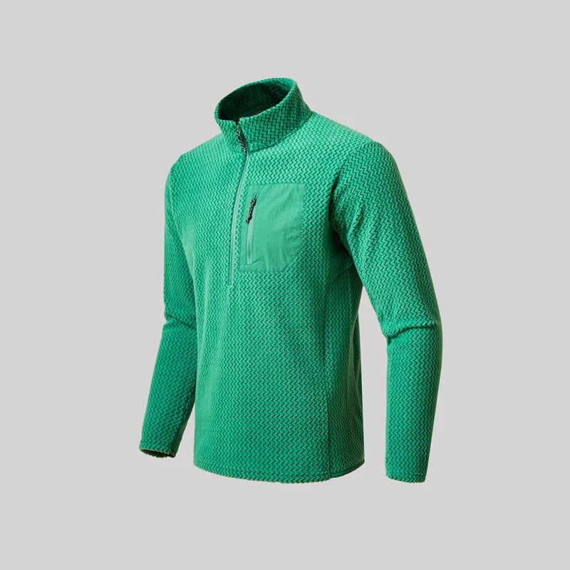 Colorful Outdoor Unisex Half-zip Long-sleeved Bottom Half-high Collar Sweatshirt