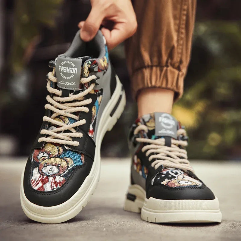 Running Vulcanized Flat Casual Sneakers for Men Shoes