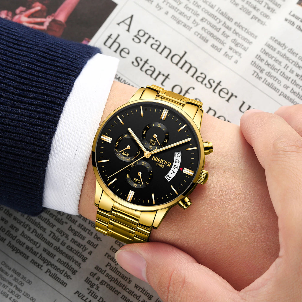 Men's Luxury Famous Dress Watch Casual Military Quartz Wristwatches