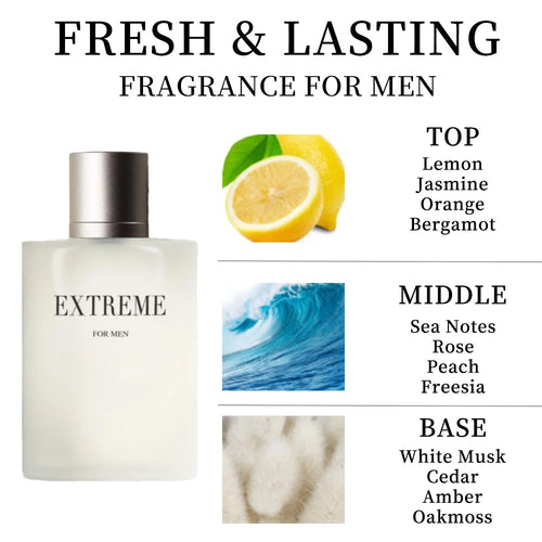EXTREME Men's EDP 3.4 Ounce Men's Fragrance Long Lasting Perfume for Men