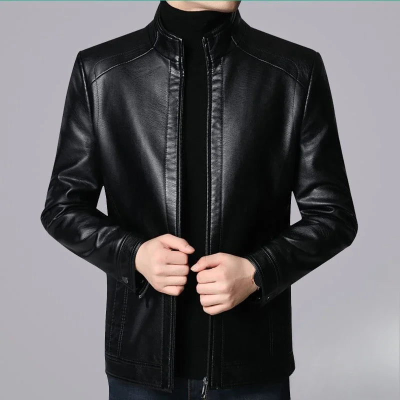 Leather Jacket for Men Blazers Thin Slim Fit Designer Original Trendy Coats