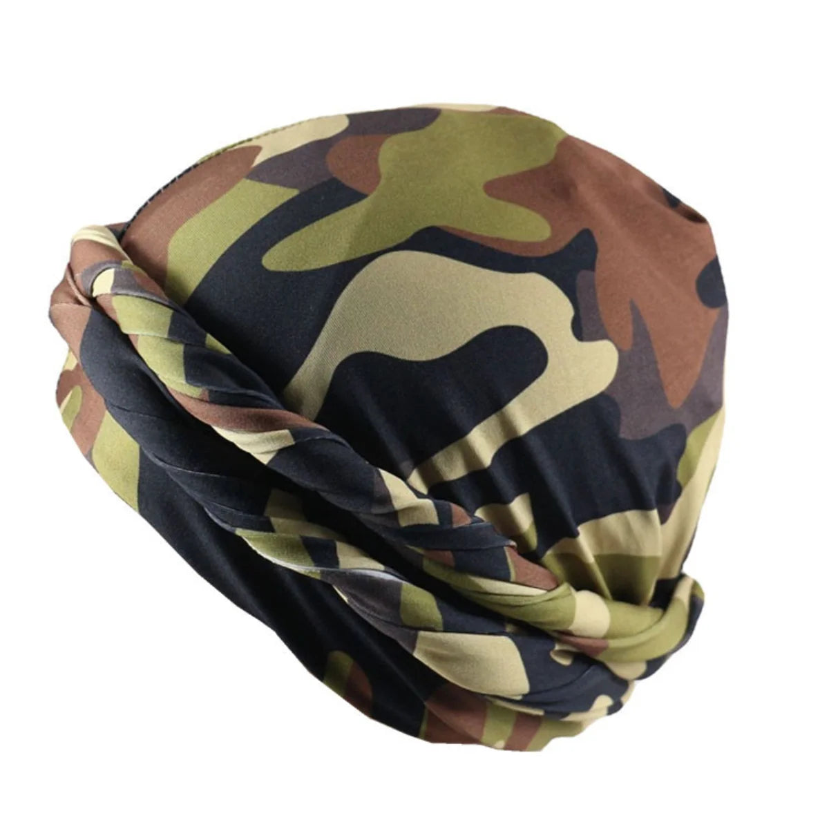 Elastic Turban Vintage Twist Head Wraps for Men Satin Scarf Tie