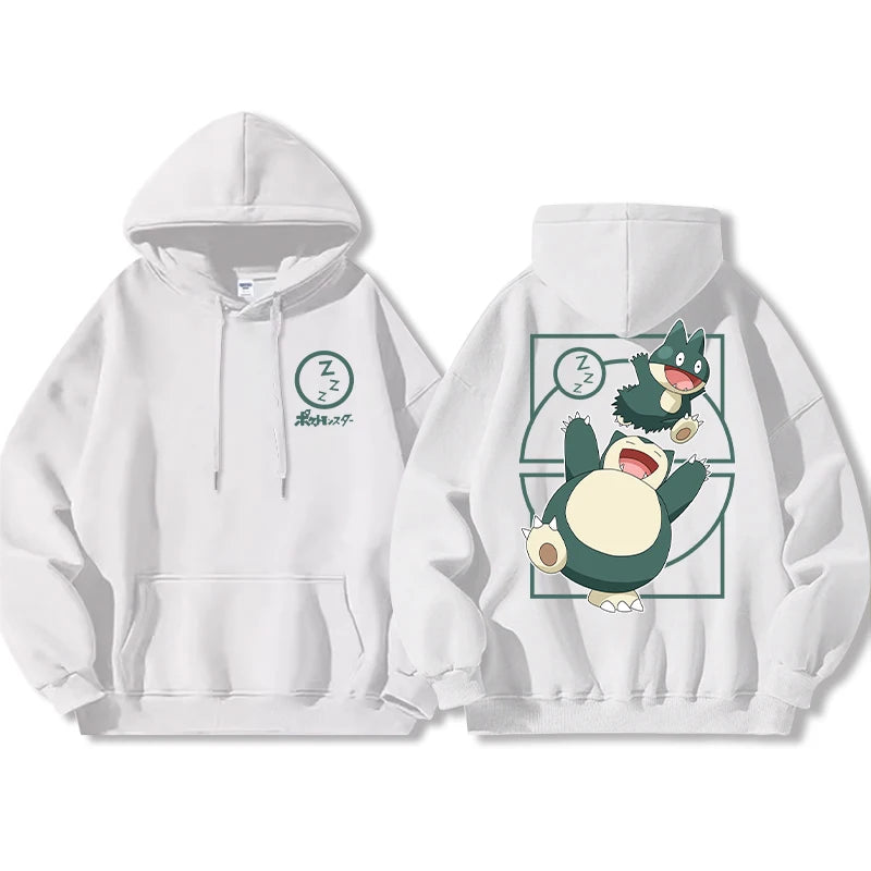 Pokémon Front and Rear Printed Hoodie Men Harajuku Large Size Casual Sweater