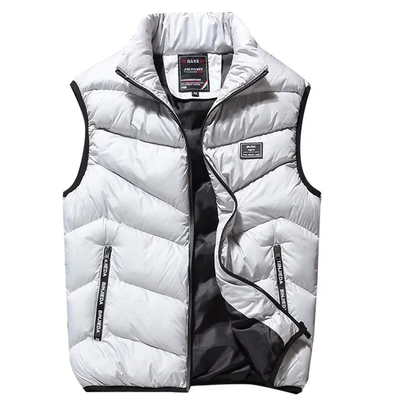 Plus size Sleeveless Coats Men's Vest Cotton Thicken Waistcoat