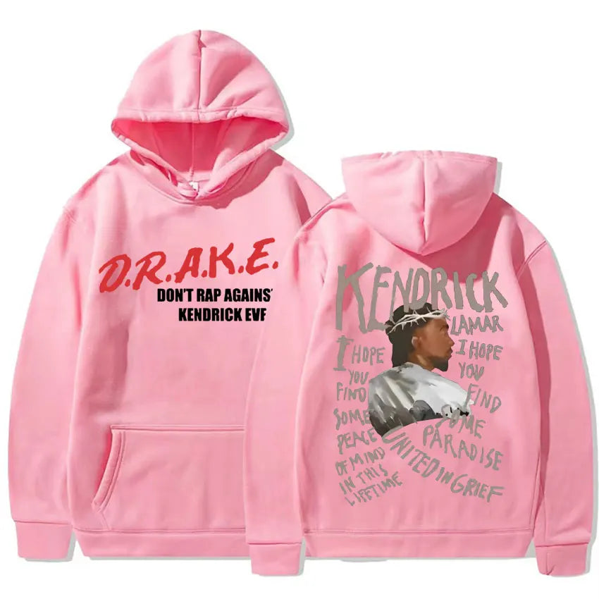 Kendrick Lamar Drake D.R.A.K.E Hoodie They Not Like Us Hooded Men  Hip Hop Sweatshirts