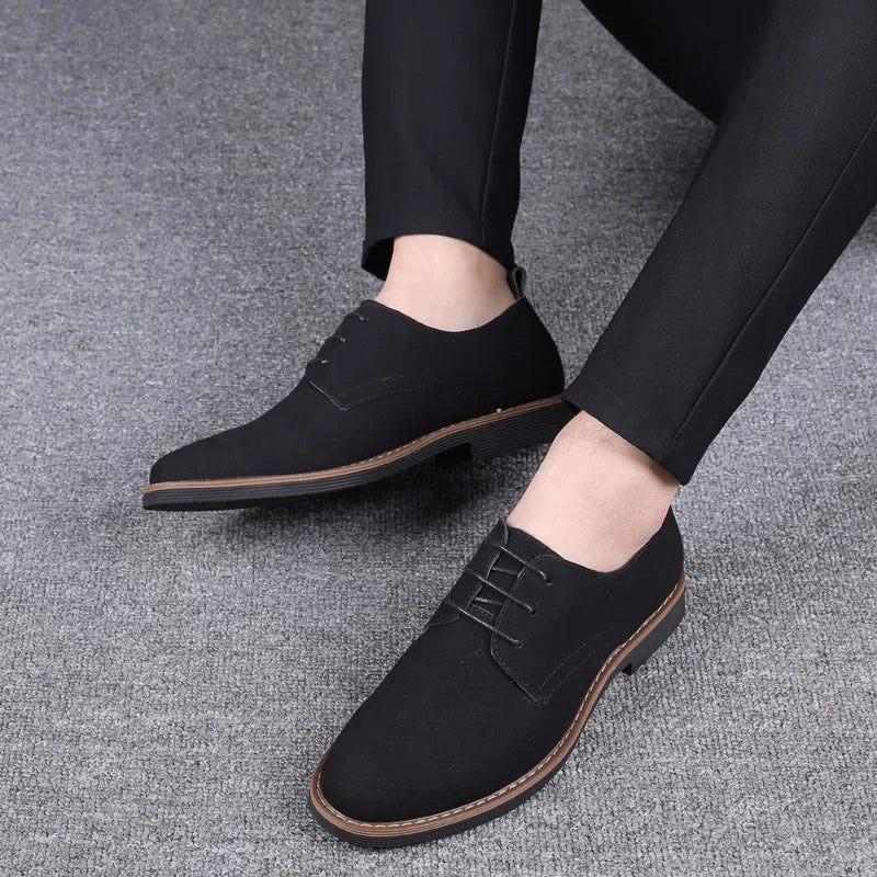 Men Oxfords Suede Leather Dress Luxury Men Classic Flats derby shoes