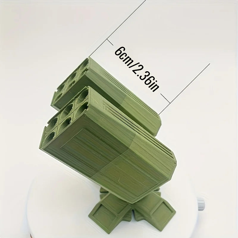 Military-Style Anti Aircraft Gun Olive Green Multi-Compartment Pen Holder