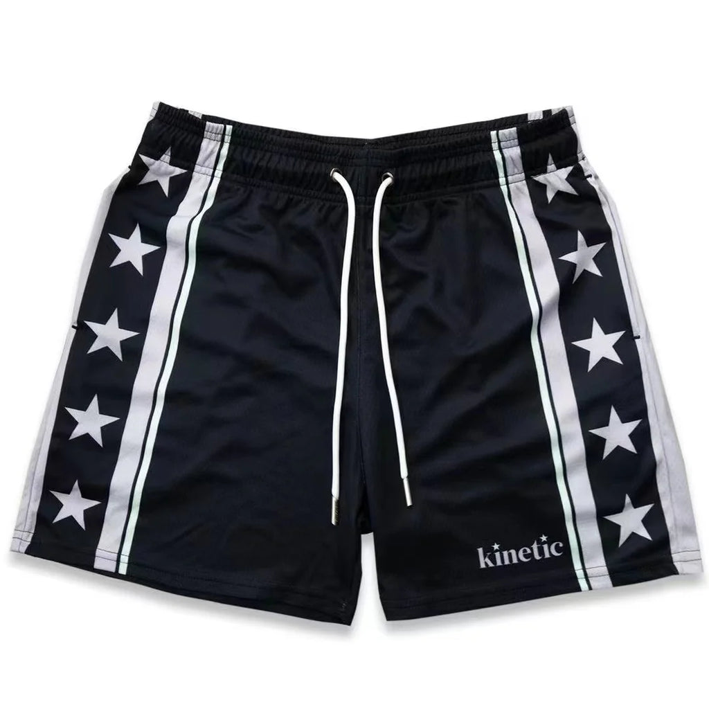 Mesh Breathable Men Shorts GYM Quick-Drying Baggy Print Summer Shorts