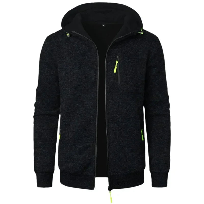 Men's Warm Cardigan Sweaters Knitwear Zip-Up Coats Sweatshirts Casual Outwear