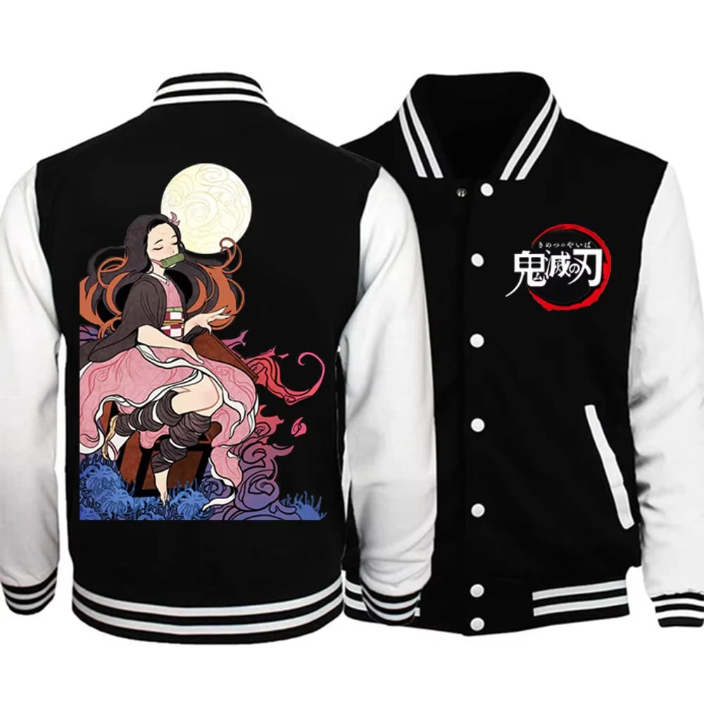 Tanjirou/Nezuko Demon Slayer Baseball Uniform Jacket Unisex Harajuku