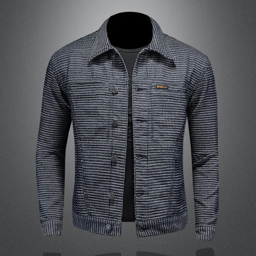 High Quality Men's Handsome Boutique Casual Custom Denim Fabric Jacket  M-4XL