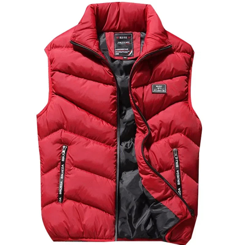 Plus size Sleeveless Coats Men's Vest Cotton Thicken Waistcoat