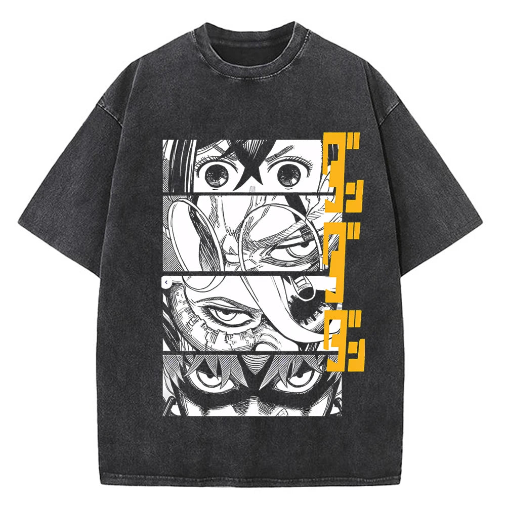 Dandadan Men Anime High Quality Cotton EU Size T-shirt Aesthetic Fashion