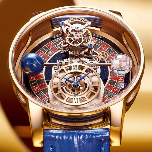 Russian Roulette Celestial Series Quartz Astronomical Casino Las Vegas Men's Watch
