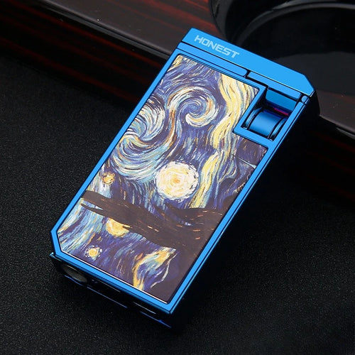 Dual Jet Flame Refillable Lighter for Cigars, Elegant Metal Cigar Accessory