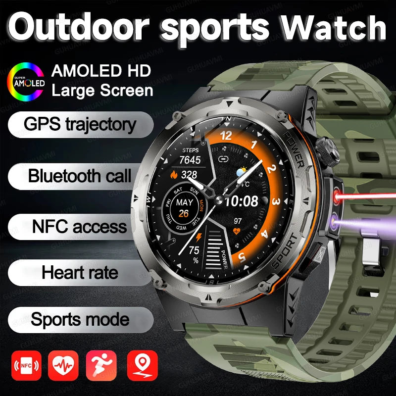T-Rex 3 Military Smart Watch Men Compass AMOLED HD Screen Sport Bracelet