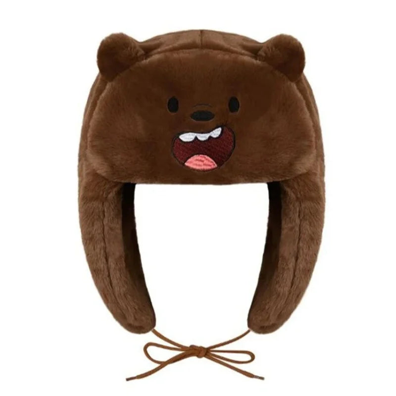 Pokemon Gengar Plush Ski Windbreak Hats Cartoon Warm Cosplay Cap Outdoors Caps