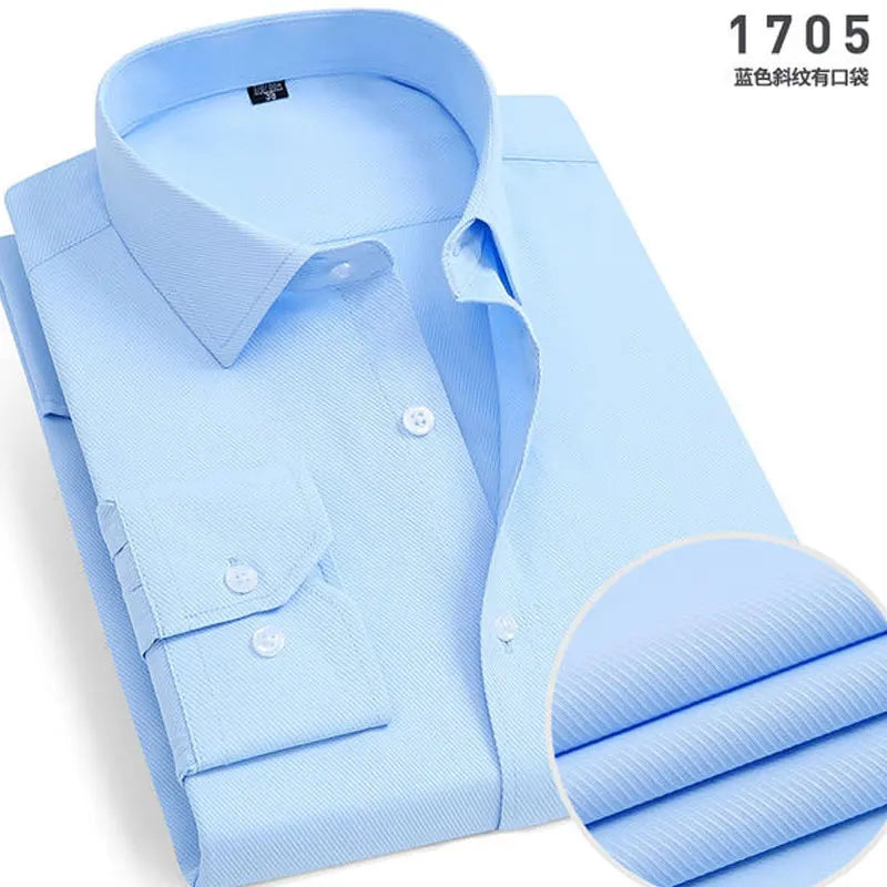Men's Striped long-sleeved Anti-wrinkle Comfortable Breathable Slim Fit Shirt