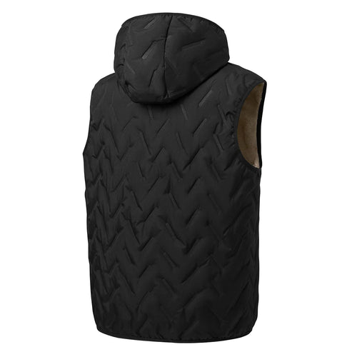 Men's thickened down vest with hood, comfortable and warm, suitable for daily life and travel