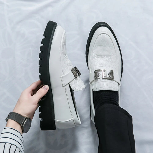 Men's Thick Soled Men Dress Platform Comfortable Slip-On Shoes