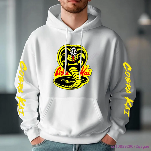 Men's Cobra Kai Cool Print Hoodie Casual Outdoor Street Men's Sweatshirt
