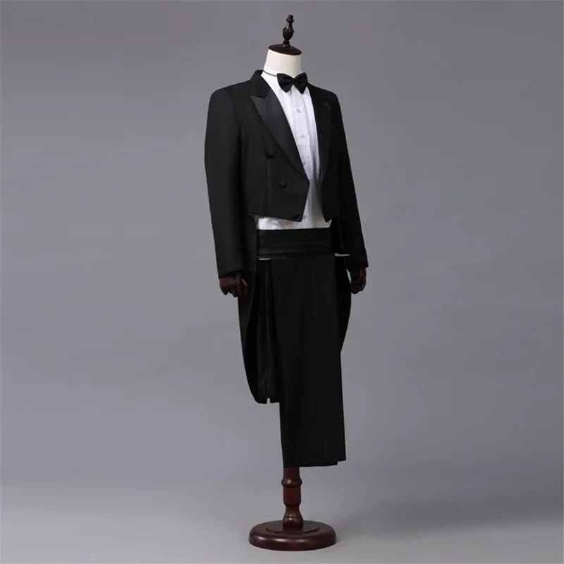 Men's Tailcoat Classic Modern Suit with Tailcoat Stage Jacket Outfits