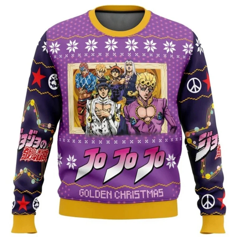 3D Sweatshirt JoJo's Bizarre Adventure Ugly Christmas Sweater Pullover