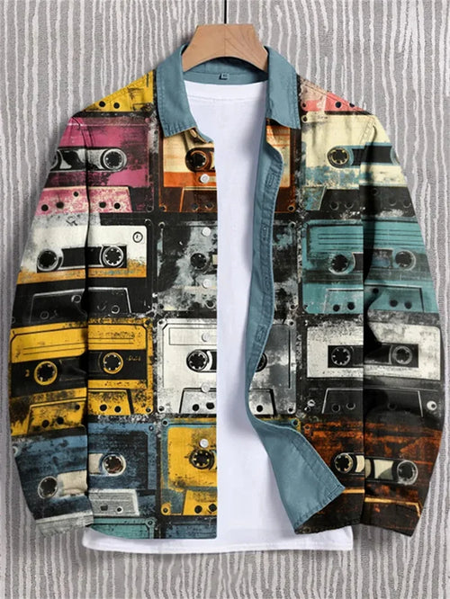 Men's Long Sleeve 3D Printed Casual Outdoor Daily Chinese Flap Shirt