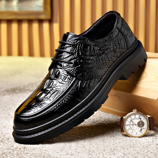 Crocodile Shoes Men Dress Leather Shoes Men Italian Oxford Shoes