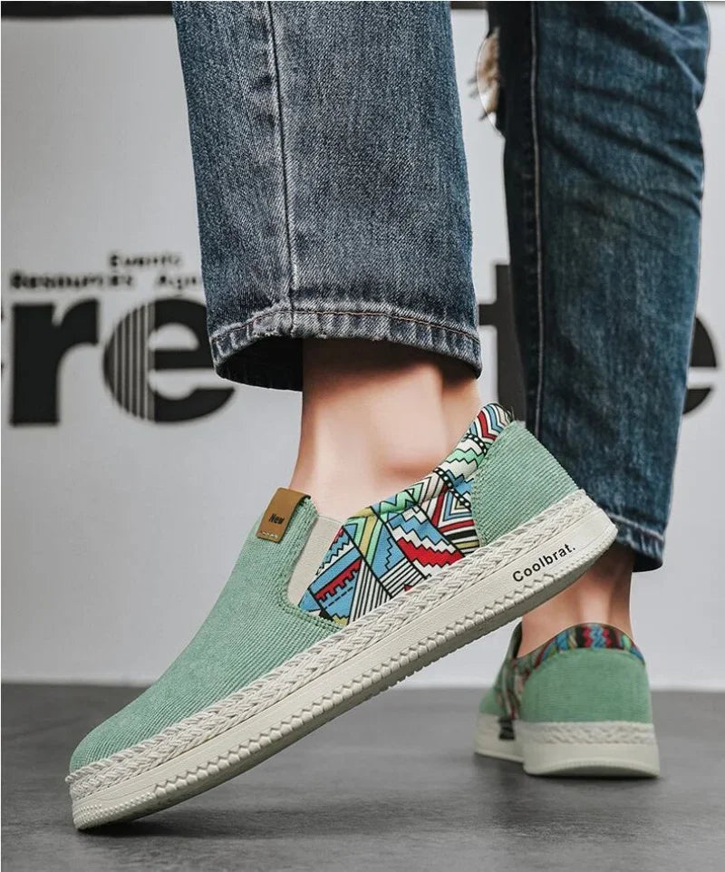Flat Canvas Shoes For Men Linen Loafers Summer Men's Sneakers