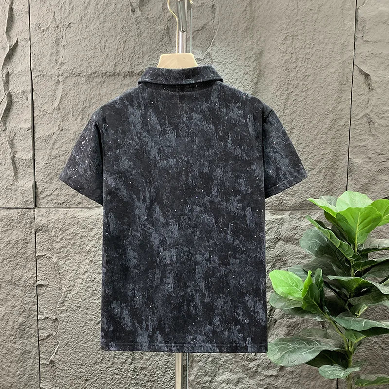 Men's Light Luxury Embroidered Decorative Short-sleeve Men's Slim POLO Shirts