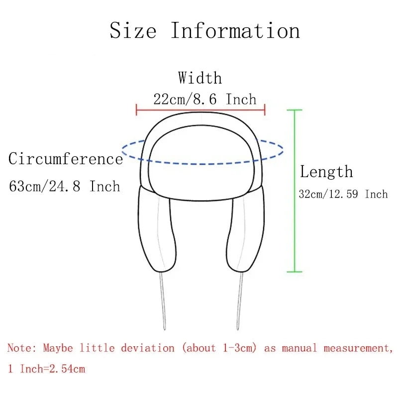 Pokemon Gengar Plush Ski Windbreak Hats Cartoon Warm Cosplay Cap Outdoors Caps