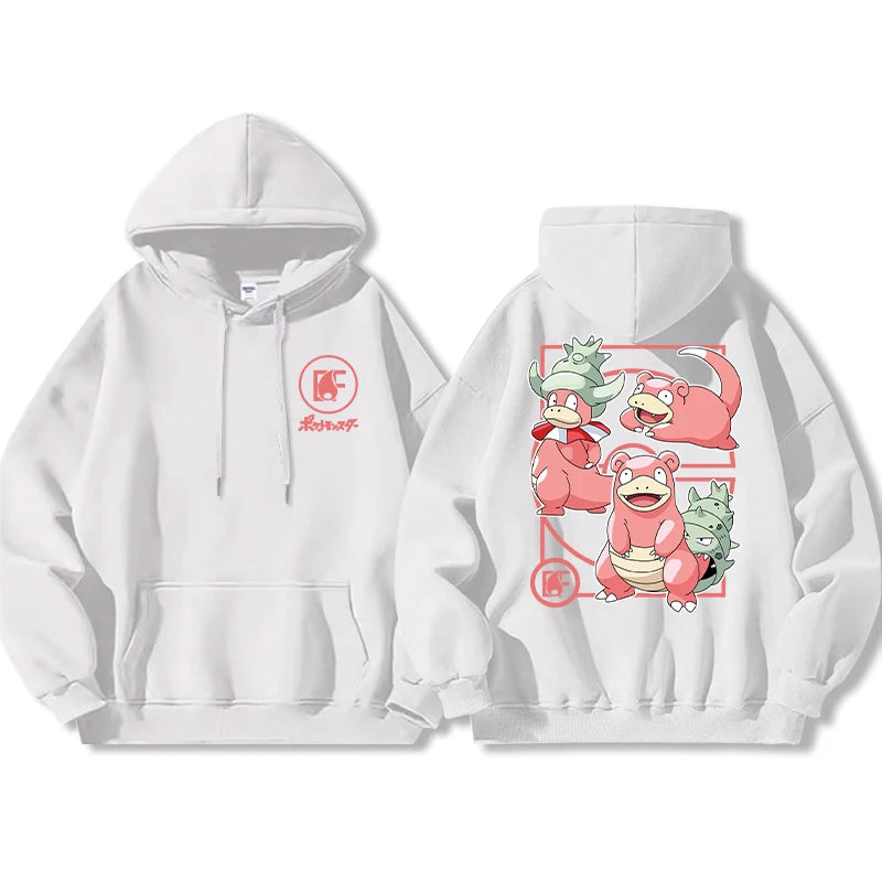 Pokémon Front and Rear Printed Hoodie Men Harajuku Large Size Casual Sweater
