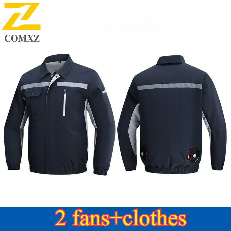 Cooling Jacket Men's Heat Resistant Air Conditioner Breathable Outdoor Fan Workwear