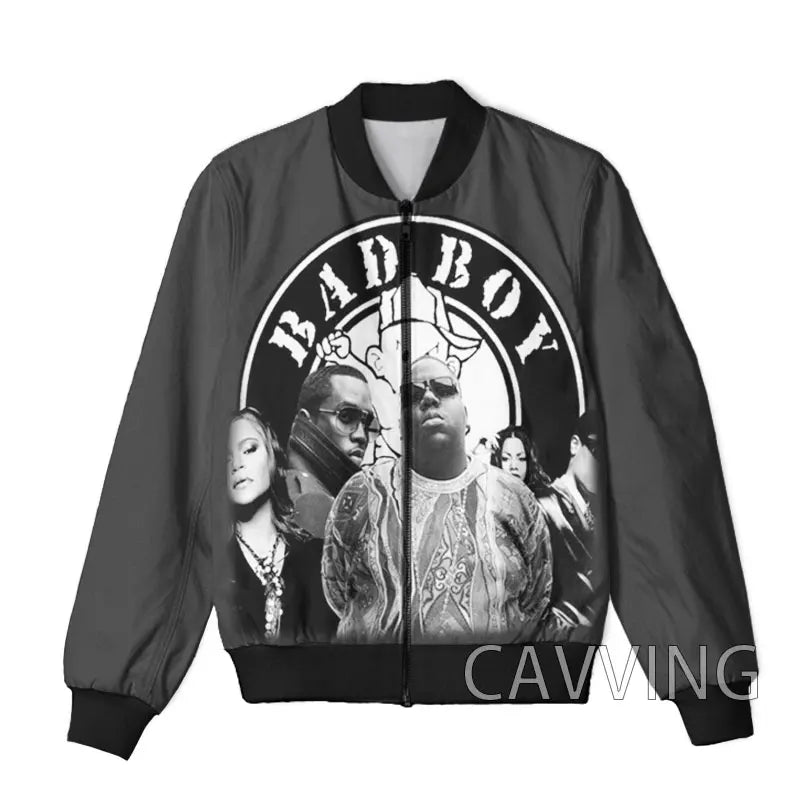 Unisex 3D Print  DEATH ROW  Zipper Bomber Overcoat  Zip Up Jackets