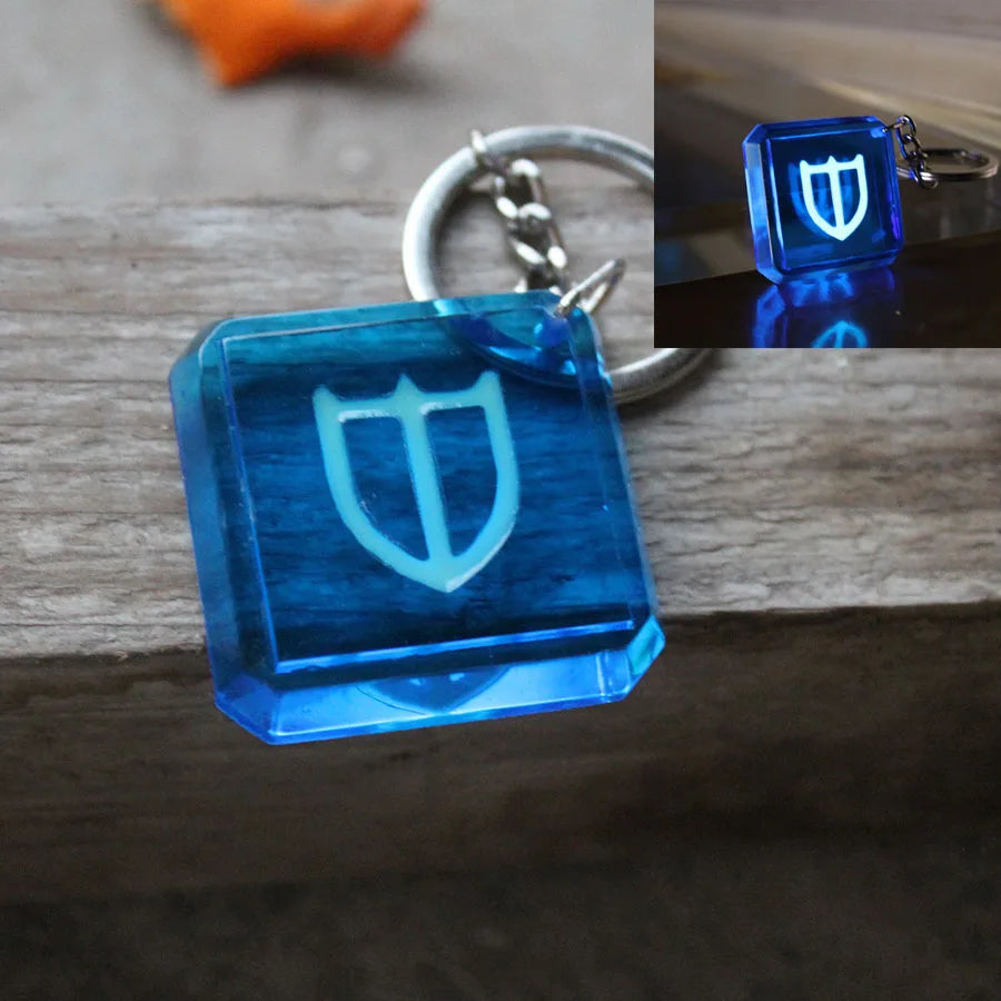 Glowing Final Fantasy XIV game profession GLOW in the DARK keychain