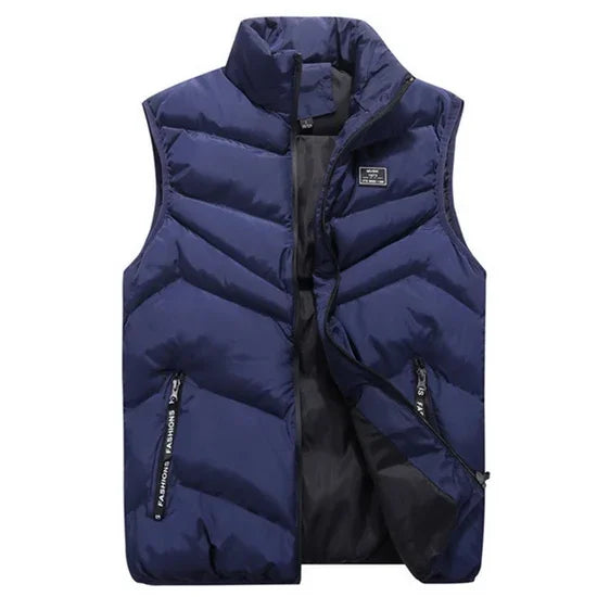 Plus size Sleeveless Coats Men's Vest Cotton Thicken Waistcoat
