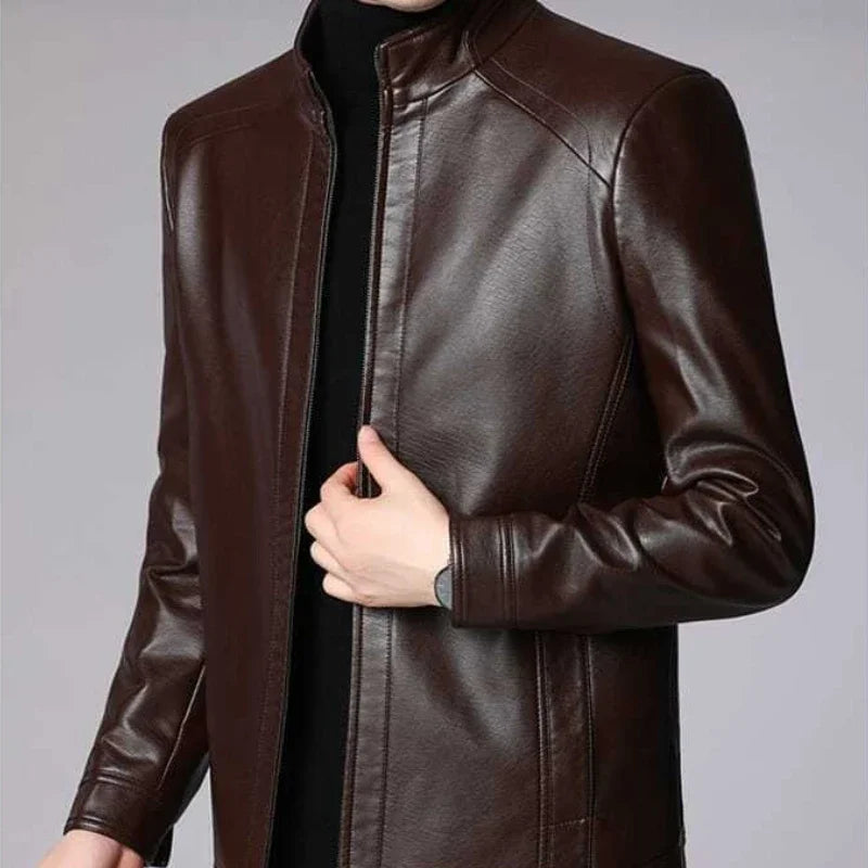 Leather Jacket for Men Blazers Thin Slim Fit Designer Original Trendy Coats