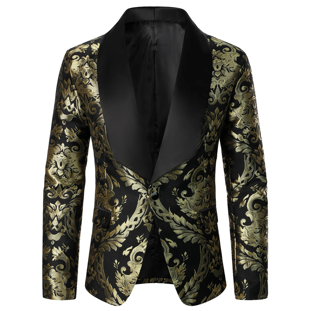 Men's Suit Texture Luxury Tuxedo Men's Blazer Performer Casual Men's Coat