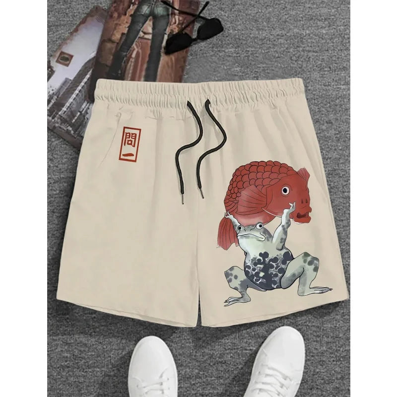 3D Printed Short Pants For Men Animal Pattern Street Breathable Swim Trunks