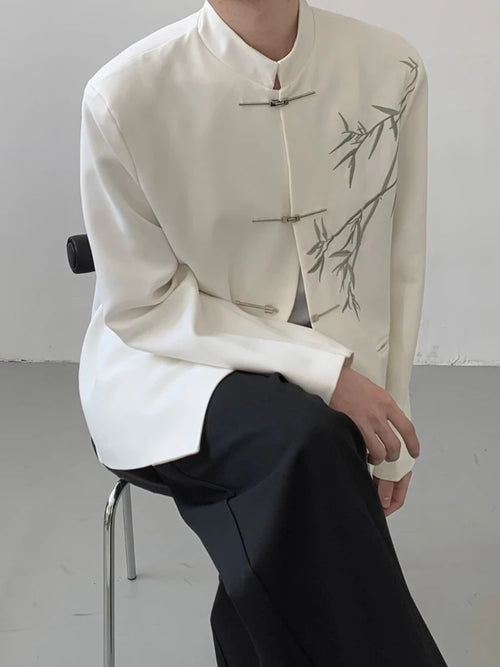 Jacket For Men With Embroidery Chinese Coats Original Suits And Blazers