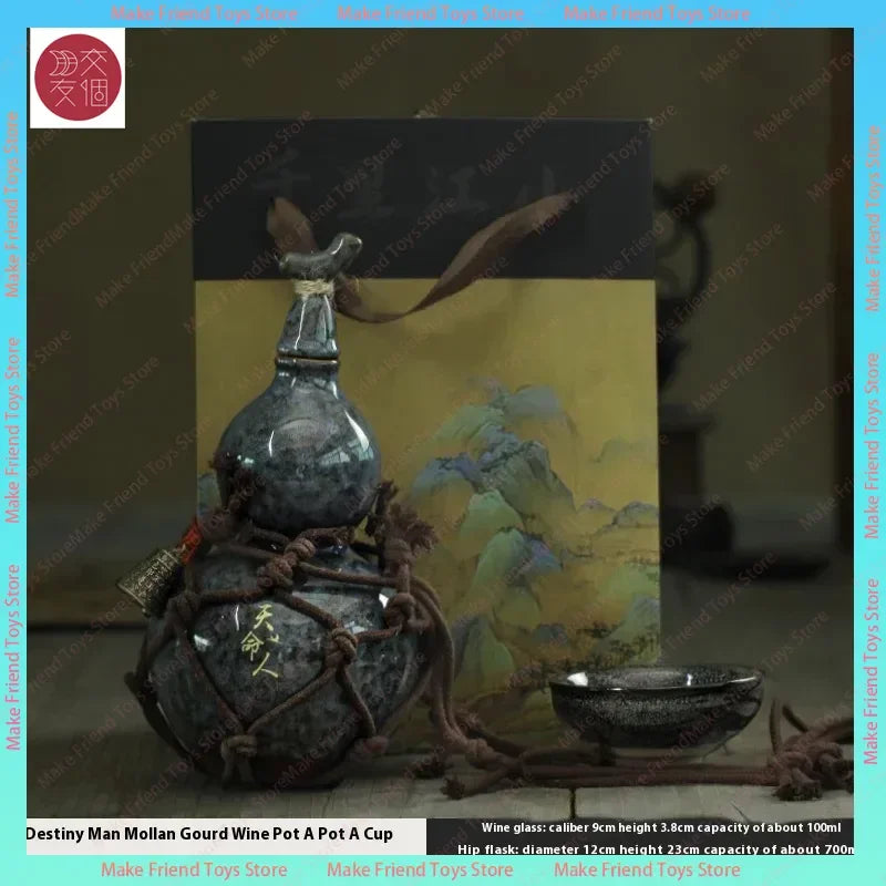 700ml Wukong Ceramic bottle Destiny Of Heaven Net Bag Wine Gourd Set Diagonally Across Kettle