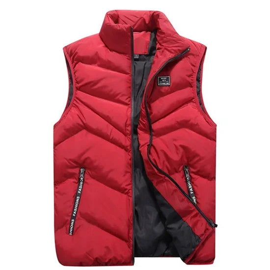 Plus size Sleeveless Coats Men's Vest Cotton Thicken Waistcoat