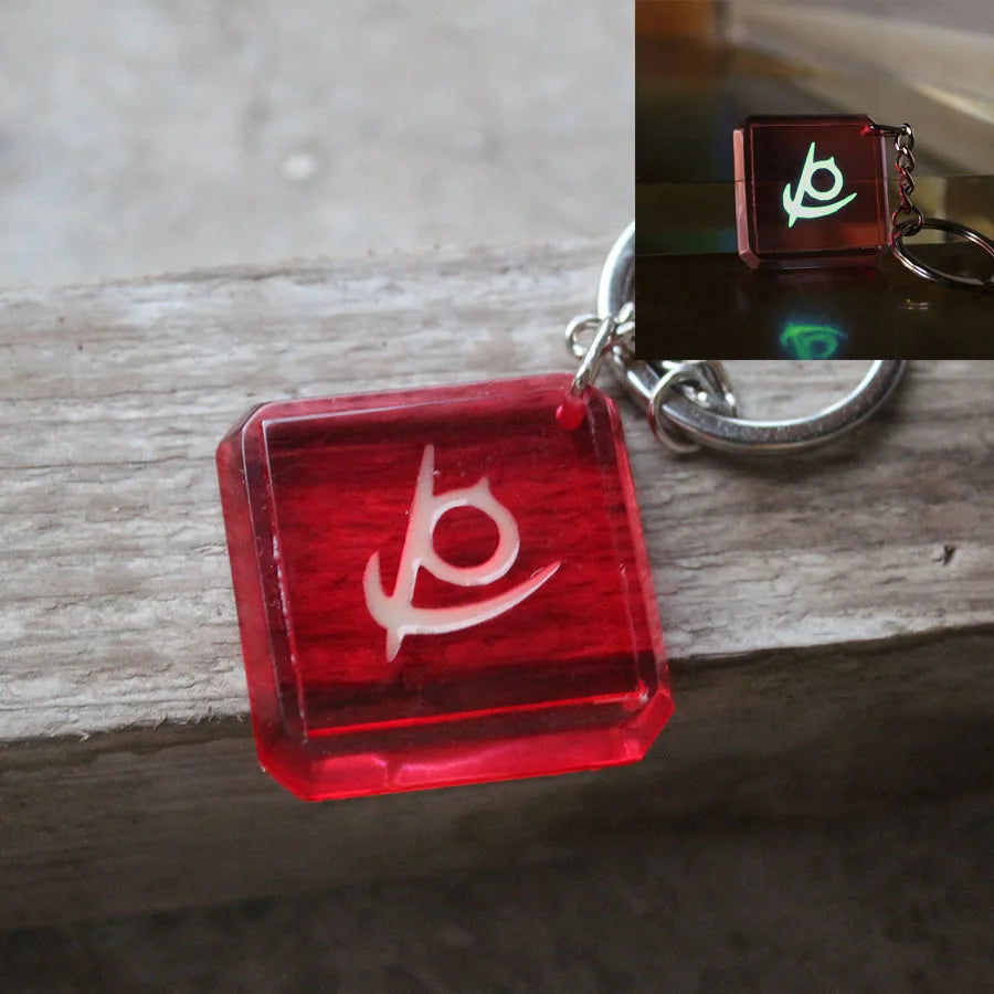 Glowing Final Fantasy XIV game profession GLOW in the DARK keychain